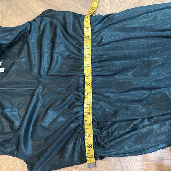 Dress the Population Krista Elegant Tie-Waist Gown Emerald Green Size Large - Picture 10 of 13